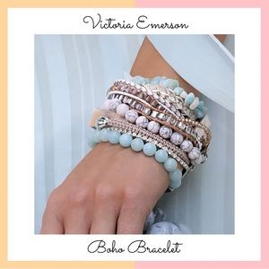 Victoria Emerson Beaded Boho Bracelet Cuff